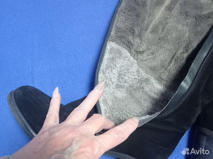 Сапоги женские зимние 38 39 натуральная замша