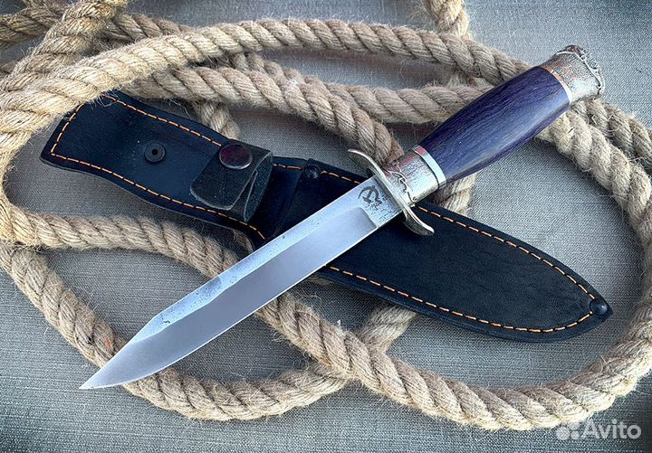 Туристическая финка из кованой стали х12мф