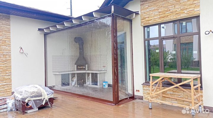 Мягкие окна на беседку