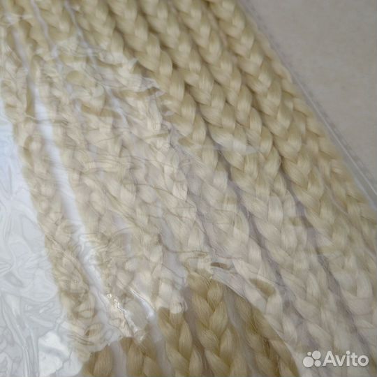Косы для афрорезинок 60см, 15 прядей блонд