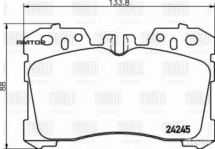Trialli PF 4367 Колодки тормозные дисковые передни