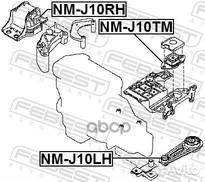 Подушка коробки скоростей (nissan qashqai J10F