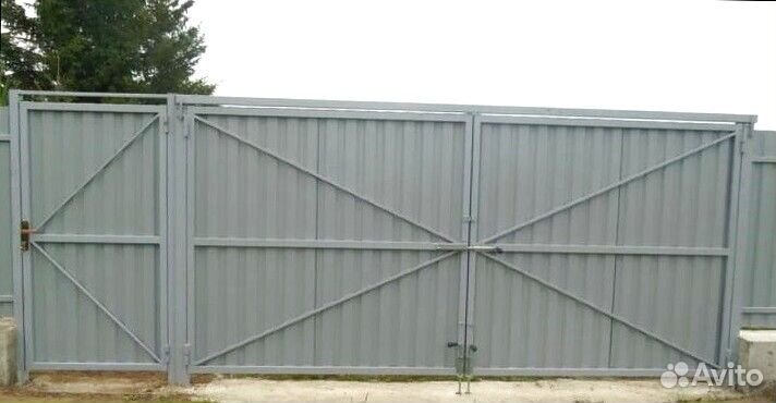 Ворота распашные под ключ