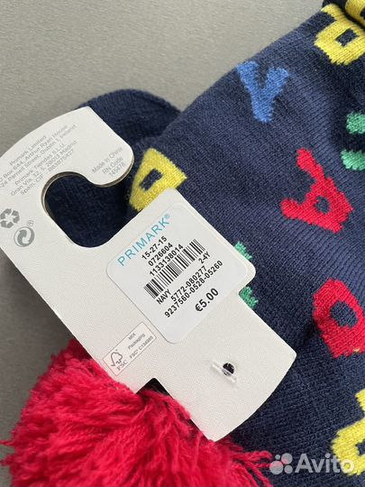Primark Шапка вязаная с варежками 2-4 года