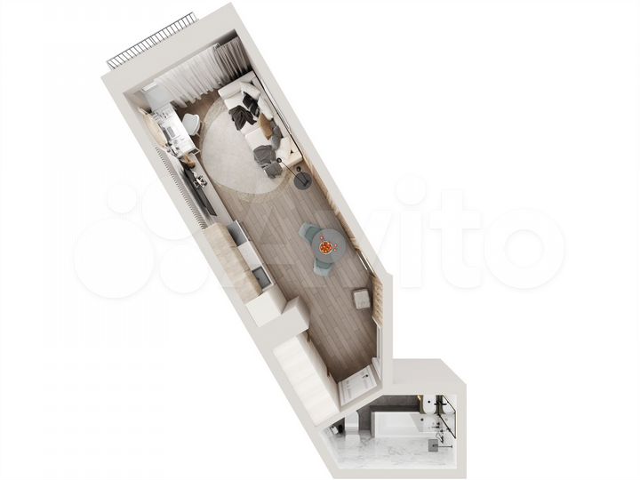 Квартира-студия, 28,3 м², 2/17 эт.