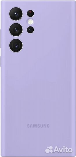 Чехол Silicone Cover для Samsung S22 Ultra лаванда