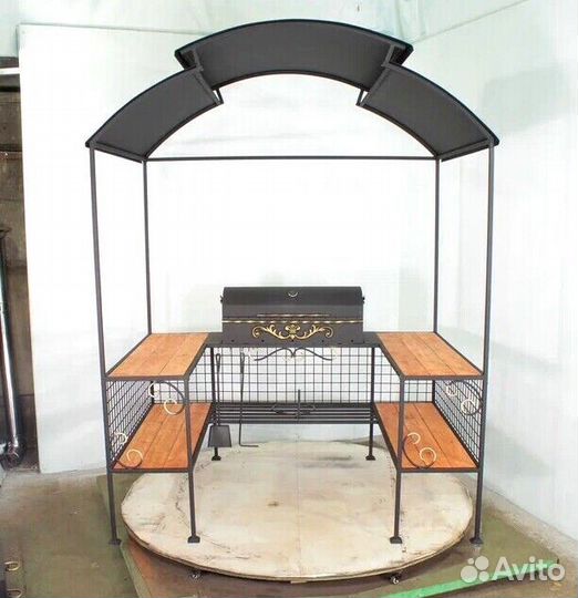 Мангал с печкой под казан