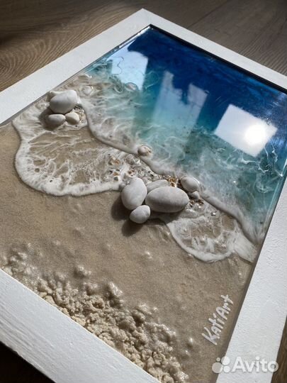 Картина море эпоксидной смолой