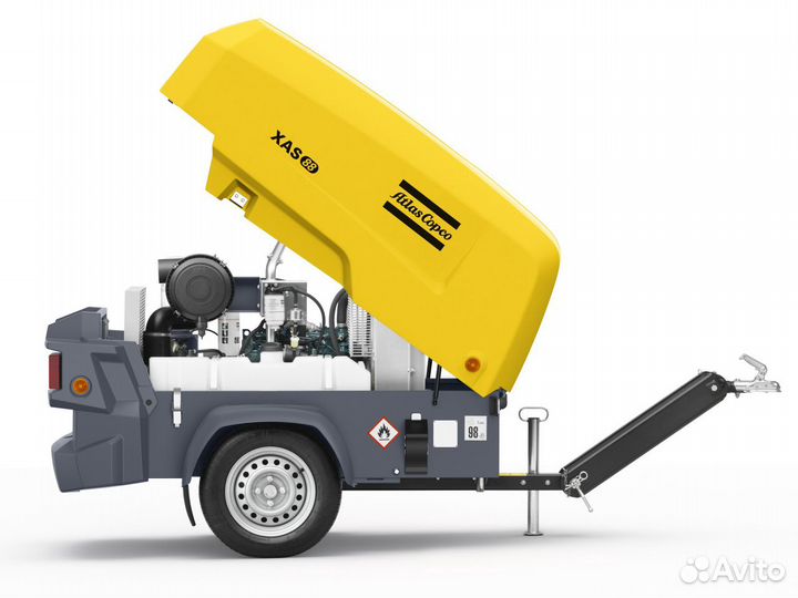 Дизельный компрессор Atlas Copco XAS 88 KD на шасс