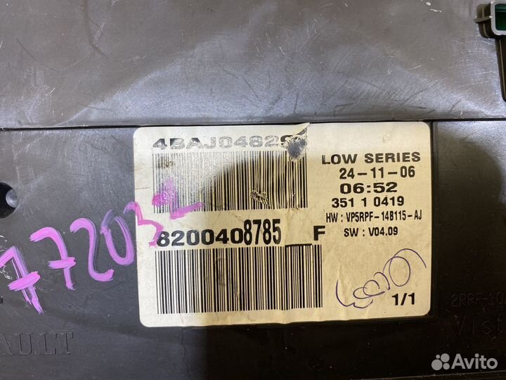 Панель приборов Renault Megane 2 дизель 772032