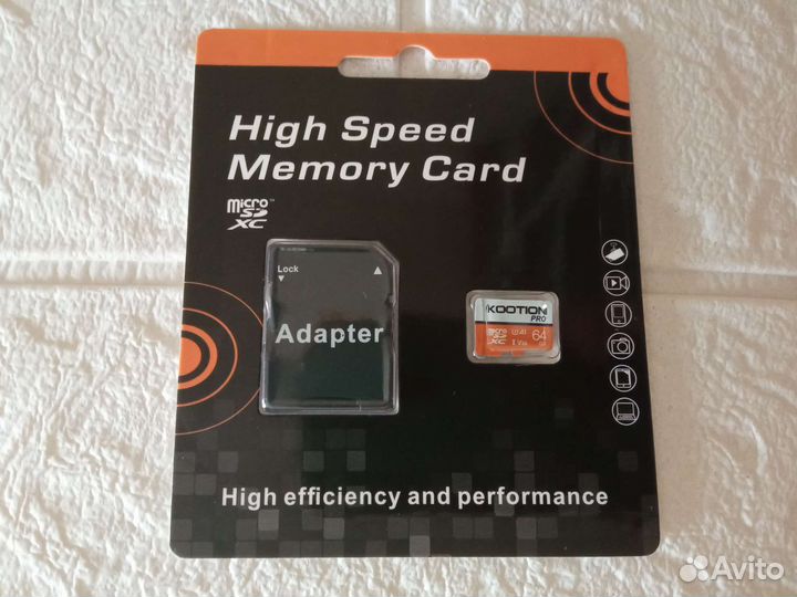 Карта памяти MicroSD 64GB Kootion PRO