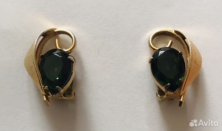 Клипсы винтаж СССР бижутерия