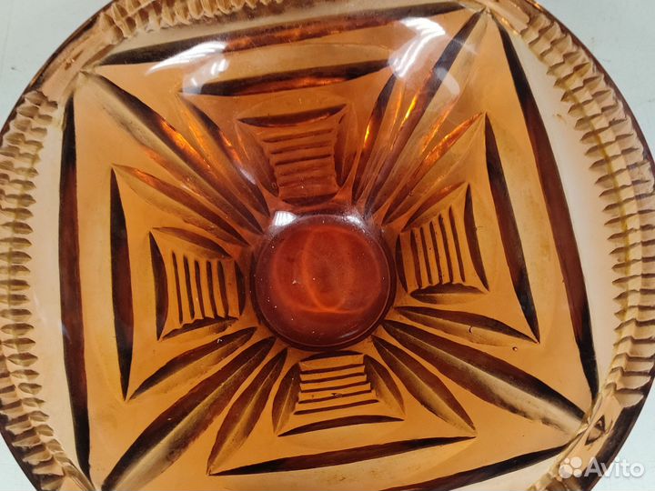 Ваза для фруктов цветное стекло Германия