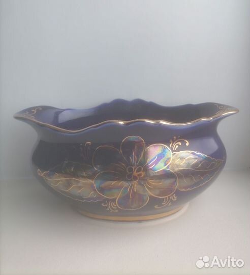 Ваза конфетница ручная раб кисловодск фарфор СССР