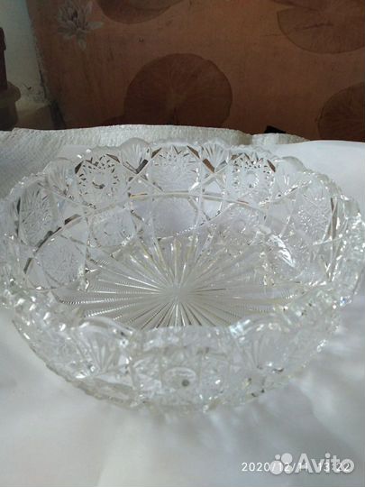 Салатник большой из хрусталя