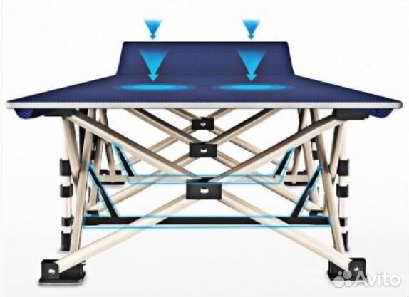 Раскладушка туристическая усиленная