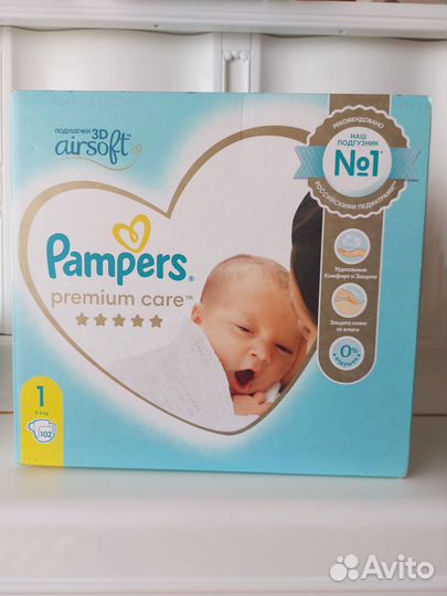 Подгузники Pampers Premium Care 2-5 кг 102 шт