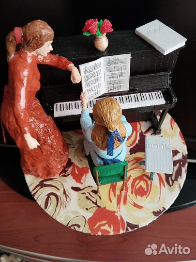 Две девушки за фортепиано -с картины Ренуара