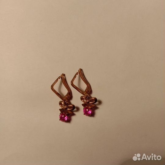 Серьги бантики СССР