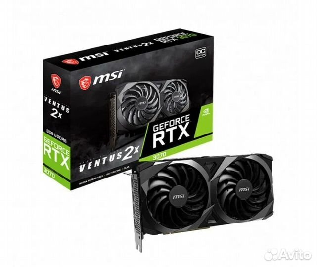 Видеокарта MSI GeForce RTX 3070 ventus 2X OC (LHR)