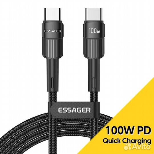 Кабель зарядный Essager с USB Type-C на USB Type-C