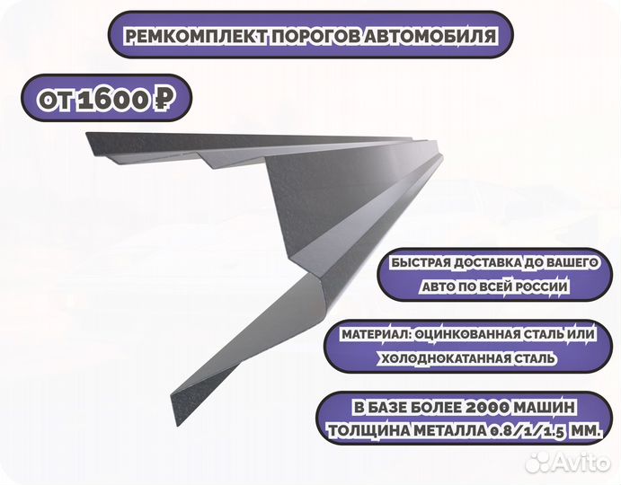 Ремкомплект порогов на автомобиль