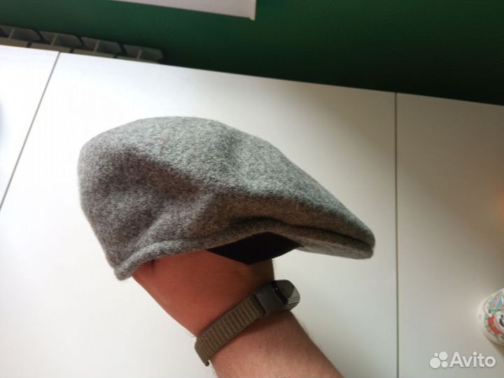 Серая шерстяная кепи шапка кепка Kangol Кангол
