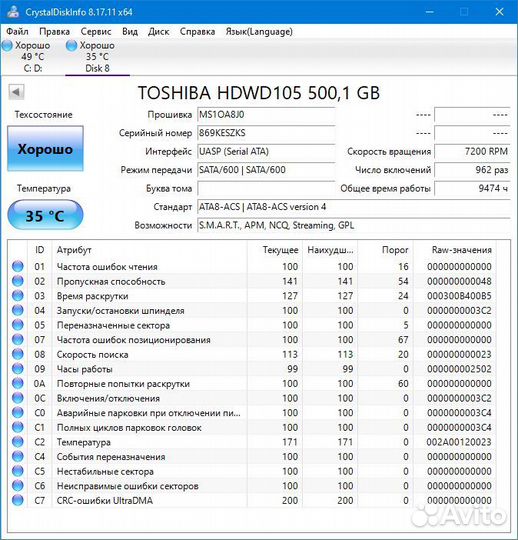 Жёсткие диски 500 Gb - 2 Tb, SATA