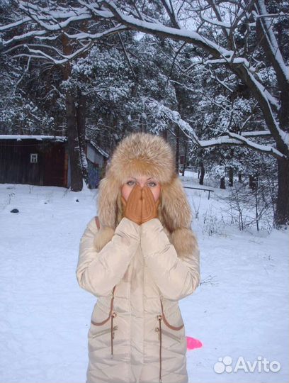 Шапка ушанка натуральный мех женская