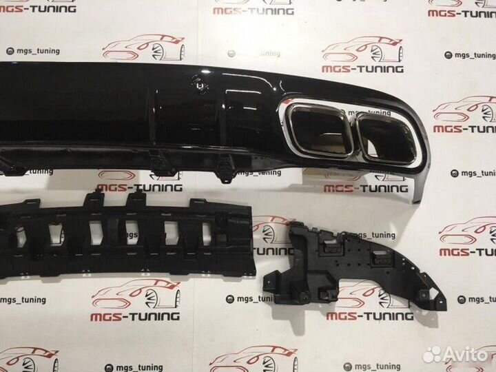 Диффузор + насадки Mercedes C-class С205 C63 купе