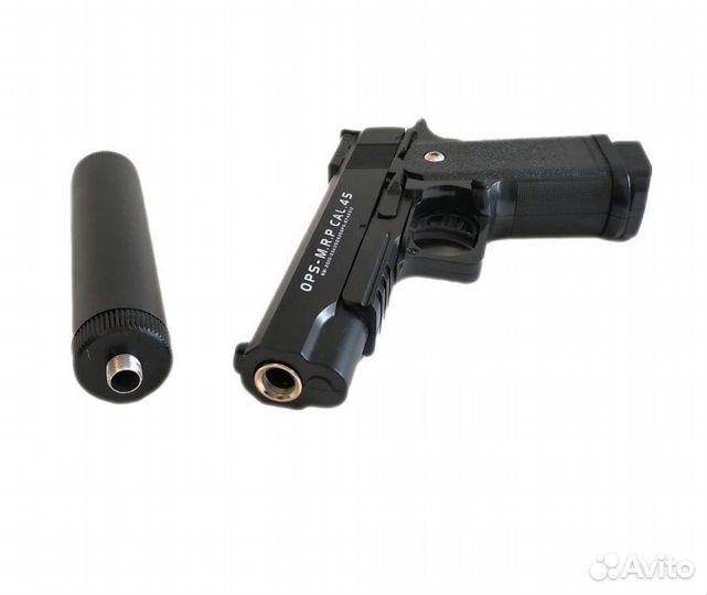 Детский пистолет металлический с пульками