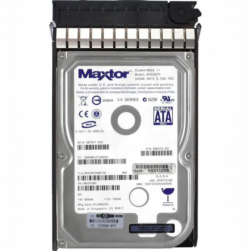 [395501-002] Жесткий Диск Hp 500gb Satai 3,5" Hdd 395501-002