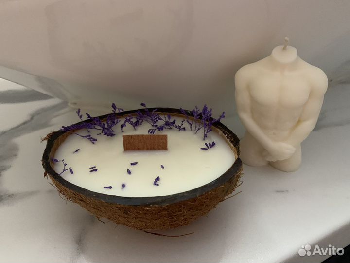 Массажные, натуральные спа свечи ручной работы