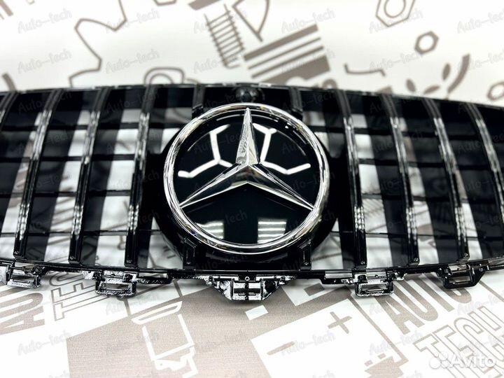 Mercedes W213 решетка GT чёрная до рест