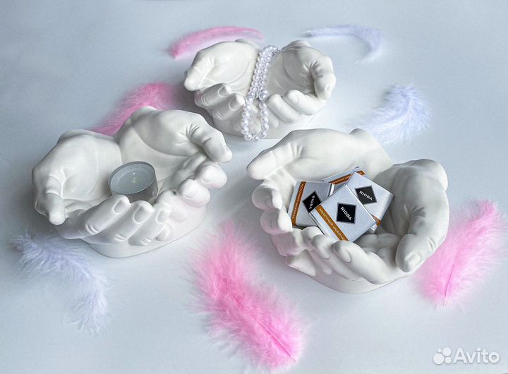 Шкатулка кашпо подсвечник изделия из гипса