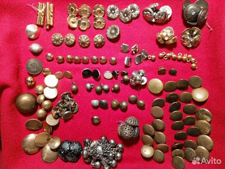 Пуговицы, винтаж, металл