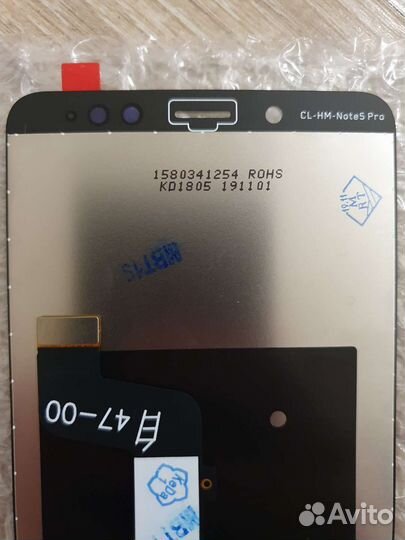 Дисплей Xiaomi Redmi Note 5 / 5Pro белый, чёрный