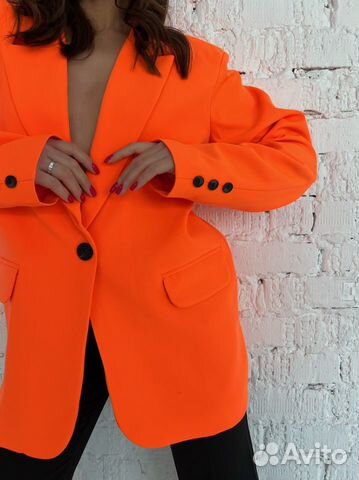 Пиджак однобортный оверсайз Оранжевый 9541 (44)