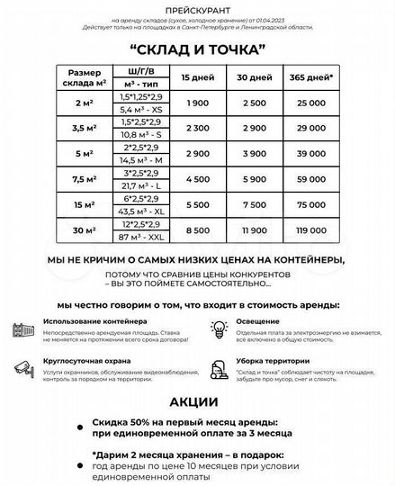 Индивидуальная ячейка в аренду 5 м²