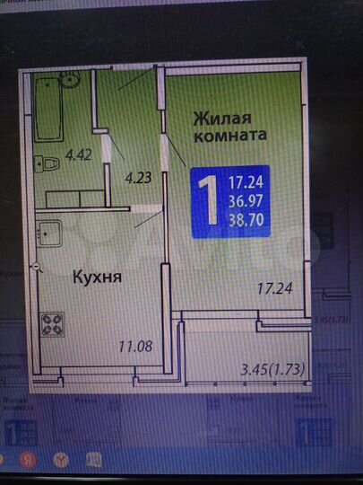 1-к. квартира, 38,7 м², 3/10 эт.