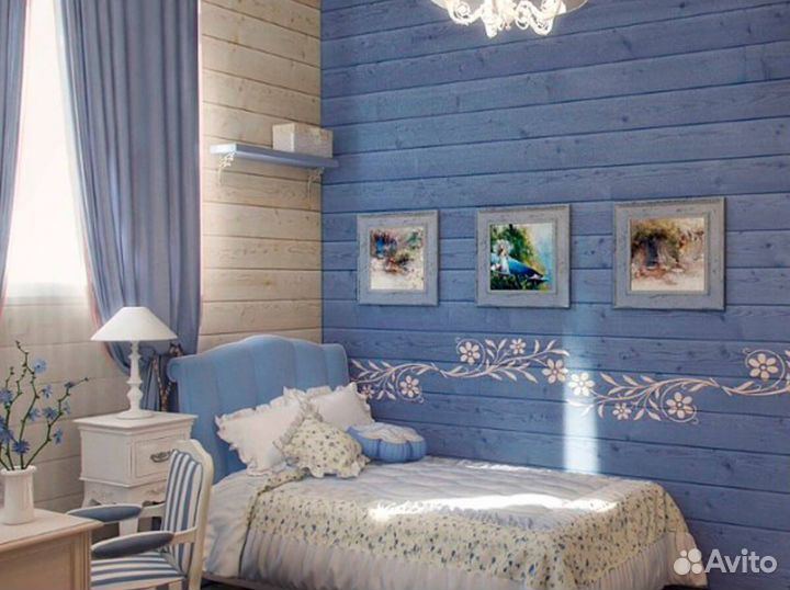 Евровагонка сосна окрашеннаяDF48