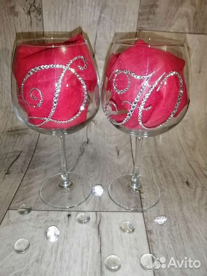 Бокал для вина 780 мл стразами