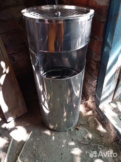 Мусорный бак из нержавейки с Пепелницей