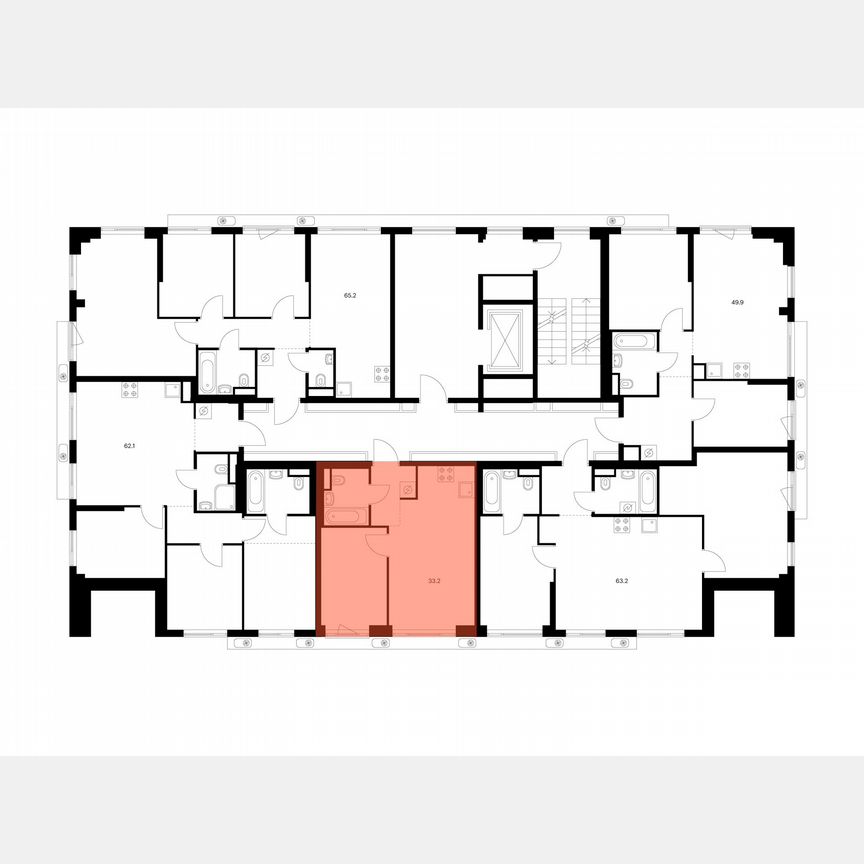 1-к. квартира, 33,2 м², 5/7 эт.