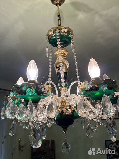 Люстра богемское стекло