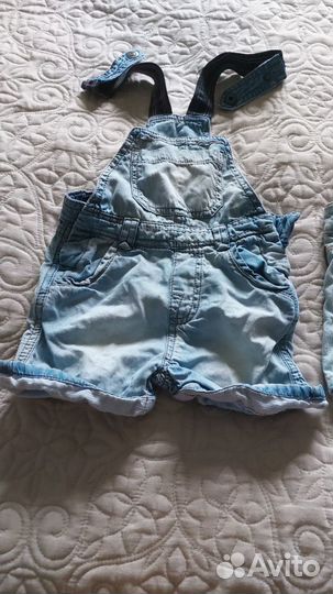 Джинсовые шорты zara, kiabi 12-24