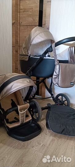 Детские коляски 2 в 1 эко кожа