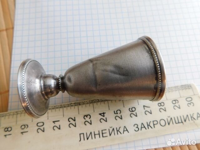 Антикварная, красивая, серебреная рюмка СССР 875 п