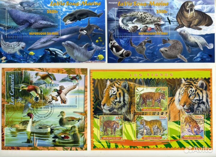 Почтовые блоки. Фауна 10