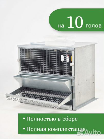 Закрытая клетка для перепелов из металла